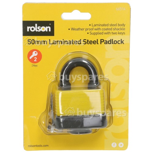 Rolson 50mm Weatherproof Steel Padlock BuySpares