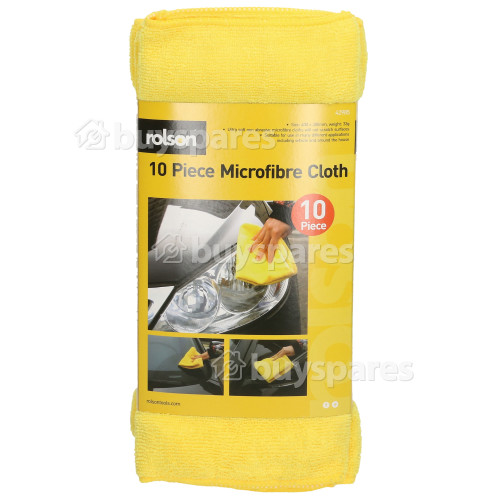 Rolson Microfibre Cleaning Cloth ( Yellow Duster) Pack Of 10 : Home / Workshop