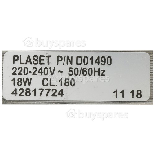 Prima Fan Oven Motor Assembly : Plaset D01490 18W