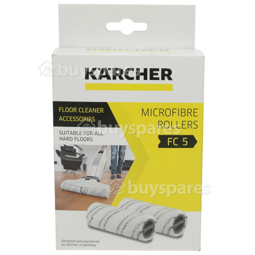 Set Gris De Brosses-rouleaux En Microfibres Pour Nettoyeur De Sols - Paquet De 2 Karcher