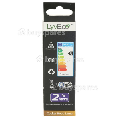 LyvEco 4W T25 SES LED Dunstabzugshauben-Lampe (klarsichtig)