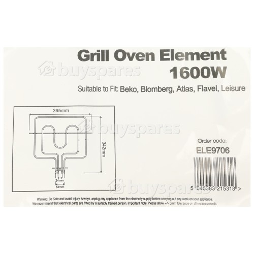 Roma Grill Oven Element 1600W