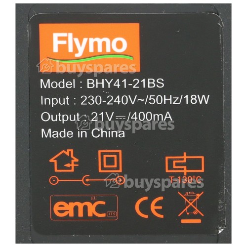 Flymo UK Battery Charger : Input 230v To240v Output 21v 400mA