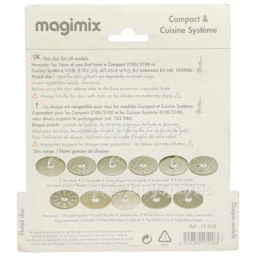 Magimix Fluted Disc - 6mm