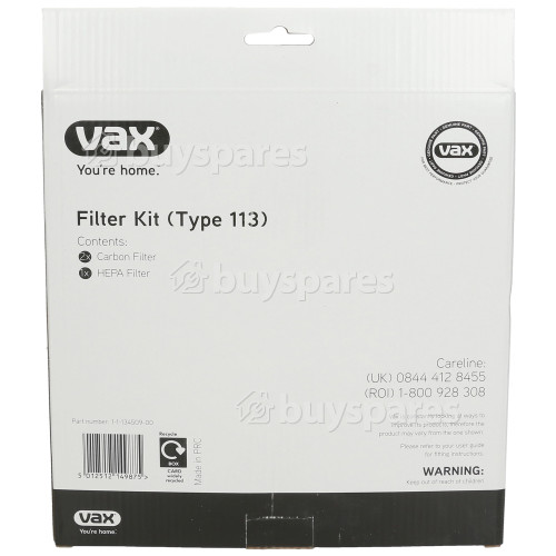 Vax Filter Kit (Type 113) For Air Purifier AP01