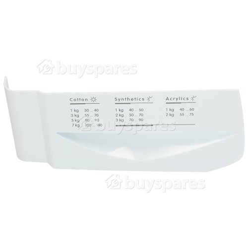 Indesit Water Container Drawer Handle - White