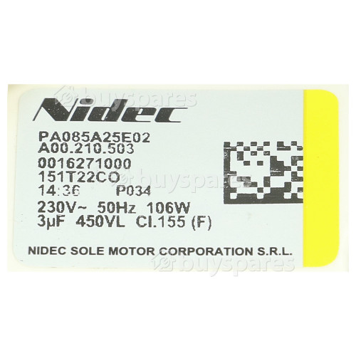 Pelgrim Circulation Pump : Nidec Sole PA085A25E02 A00.210.503 106W