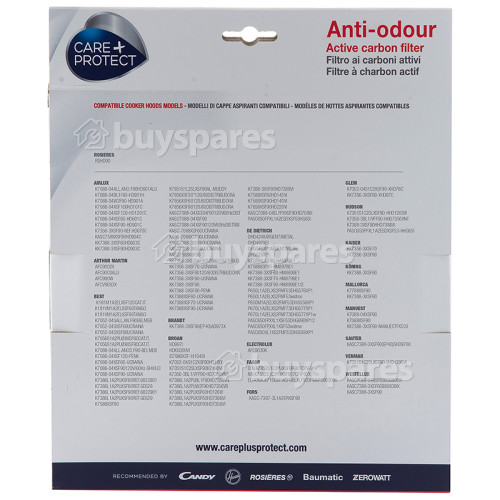 Filtro Antiodore Al Carbone Attivo CP241 Compatibile Broan