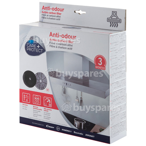 Care+Protect Kompatibler CP145 Dunstabzugshauben-Antigeruchs-Aktivkohlefilter - 2er Packung