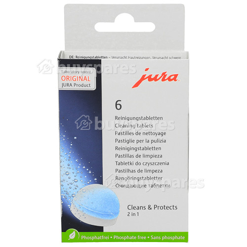 Pastilles De Nettoyage 2 Phases Pour Machine &Agrave; Caf&eacute; - Paquet De 6 - Jura