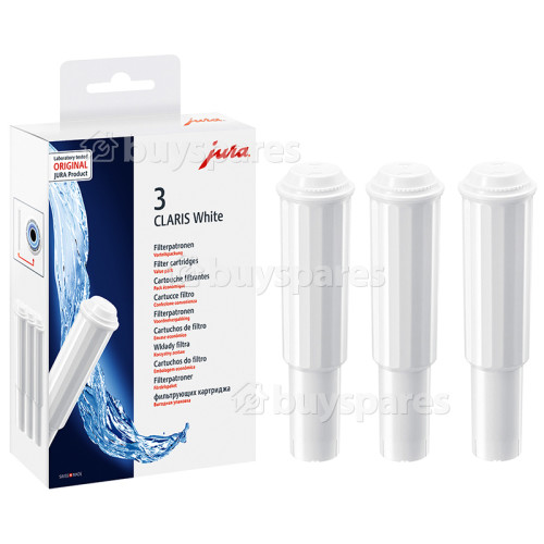 Jura Claris White Water Filter Cartridge (Pack Of 3)