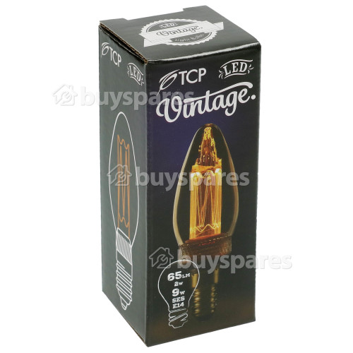 Lámpara LED Clásica De Vela Grabada Vintage - SES/E14 - Luz De Vela TCP