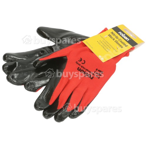 Rolson Nitrile Coated Work Gloves (Medium)