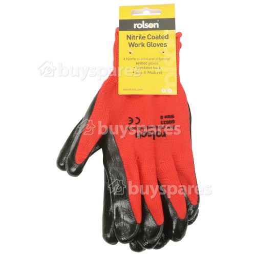 Rolson Nitrile Coated Work Gloves (Medium)