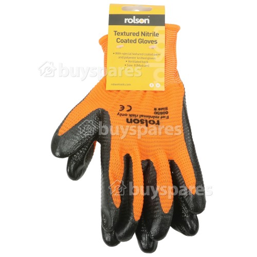 Rolson Textured Nitrile Coated Work Gloves (Medium)