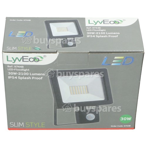 Lyvia 30W LED Slim PIR Floodlight