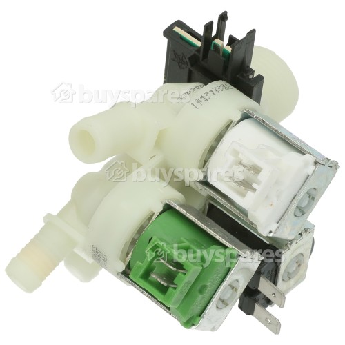 AEG Cold Water Triple Inlet Solenoid Valve : 180Deg. With 2 Protected Tag Fitting & 1 Open Tag Fitting