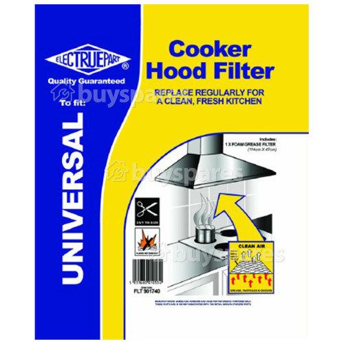 Whirlpool Universal Cooker Hood Cut To Size Grease Filter ( 1140x470mm )