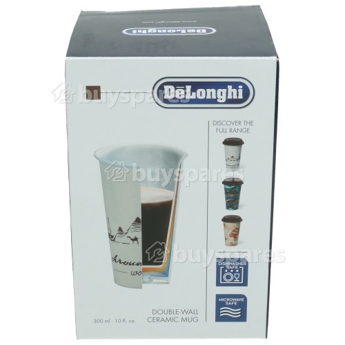 DeLonghi KBG3014-2 Double Wall Ceramic Mug The Globetrotter Type Dlsc057