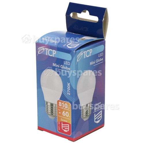 Ampoule Mini Globe Non-Réglable Led 7W E27 (Blanc Chaud) Équivalent 60W TCP