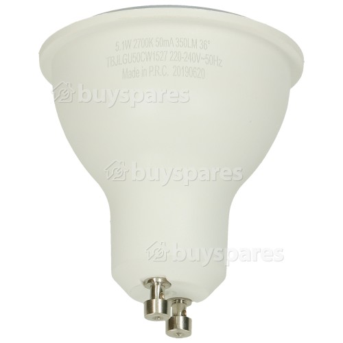TCP 5.1W GU10 LED Non-Dimmable Spotlight Lamp (Warm White) 50W Equivalent