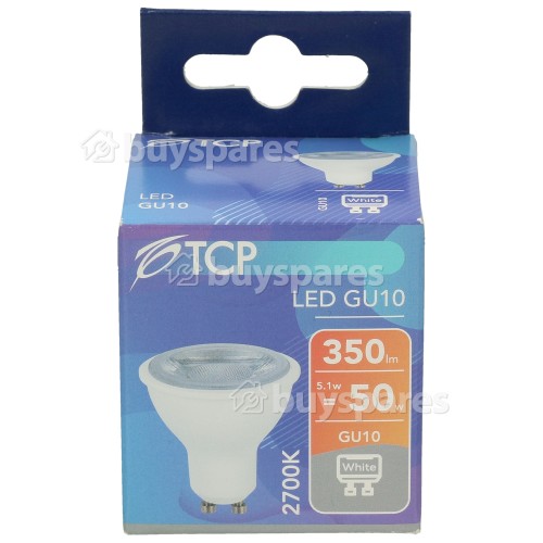 TCP 5.1W GU10 LED Non-Dimmable Spotlight Lamp (Warm White) 50W Equivalent