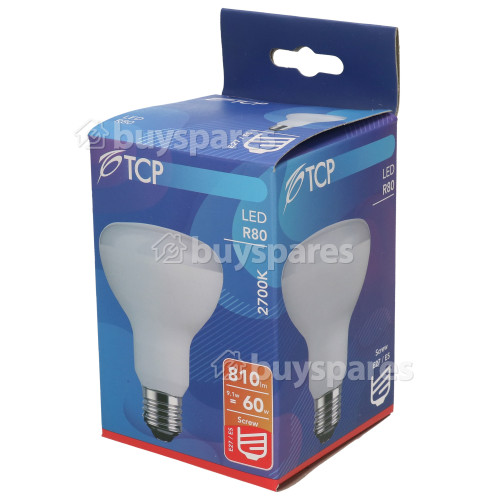 TCP 9.1W ES/E27 LED Non-Dimmable R80 Spotlight Lamp (Warm White) 60W Equivalent