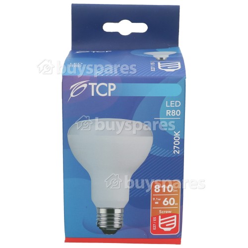 TCP 9.1W ES/E27 LED Non-Dimmable R80 Spotlight Lamp (Warm White) 60W Equivalent