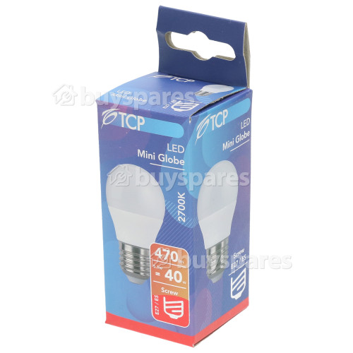 TCP 5.1W ES/E27 LED Non-Dimmable Golfball Lamp (Warm White) 40W Equivalent