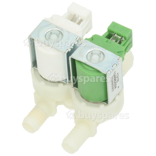 Brandt Cold Water Double Inlet Solenoid Valve : 180DEG, With Protected Tag Fitting