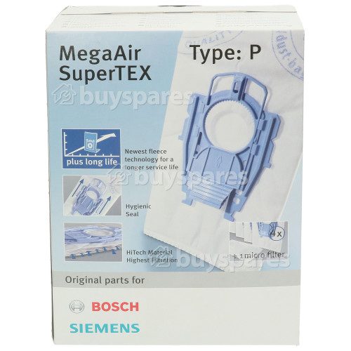 Siemens MegaAir SuperTEX P Staubsaugerbeutel (4erPackung 