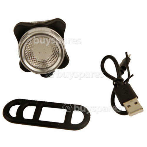 Rolson USB Rechargeable COB Rear Red Bike Light