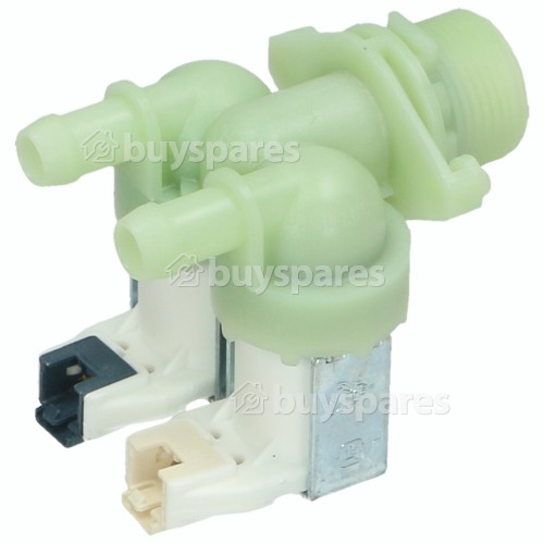 &Eacute;lectrovanne &Agrave; Double Entr&eacute;e D'eau Froide De Lave-Linge : Angle 180&ordm; &Oslash;11,5 Mm Et Connecteurs Prot&eacute;g&eacute;s ( &Agrave; Poussoir) Hoover