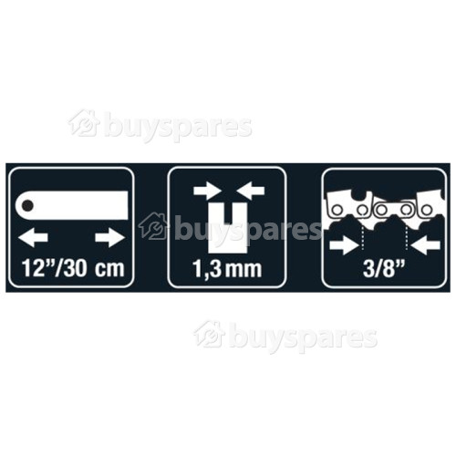 Universal Powered By McCulloch BRO012 30cm (12") 44 Drive Link Chainsaw Bar