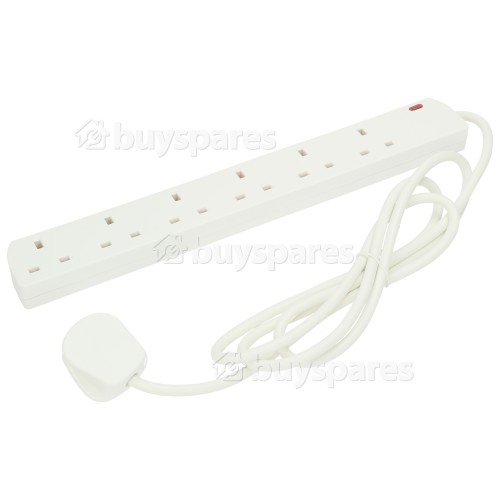 Lyvia 2m 6-Socket Extension Non Switched Lead With Neon