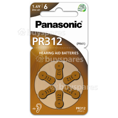 Panasonic PR312 Hearing Aid Battery