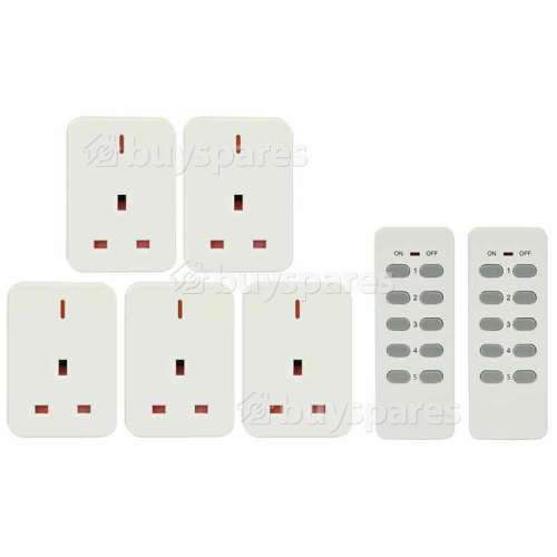 Wireless Remote Control Mains Sockets - Set Of 5