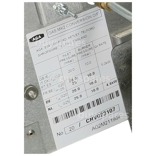 Kit De Conversion Gaz Pour Poêle AGA Mk2 - Compatible NG & GPL - Fabriqué Au Royaume-Uni