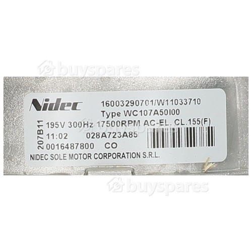 Creda Motor : Nidec Sole WC107A-50I00 1750RPM