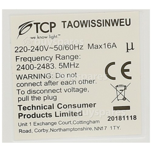 TCP TCP Smart WIFI Einzel-Zwischensteckdose - Weiß - EU-Stecker