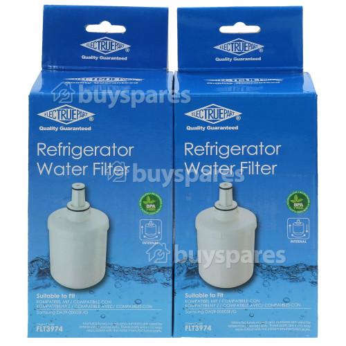 Samsung RFG23UERS Internal Water Filter Cartridge, Pack Of 2 Compatible With HAFIN2/EXP, DA29