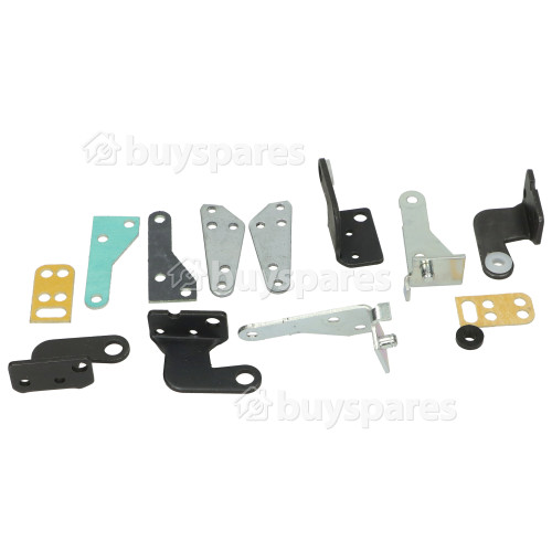 Rangemaster 7727 110 XT Ceramic stainless steel PH Oven Door Hinge & Support Bracket Kit