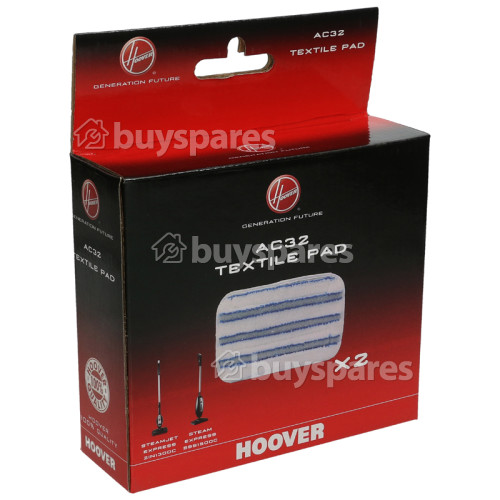 Tampons De Nettoyage En Textile Microfibres AC32 (Paquet De 2) - Balai Vapeur - Hoover