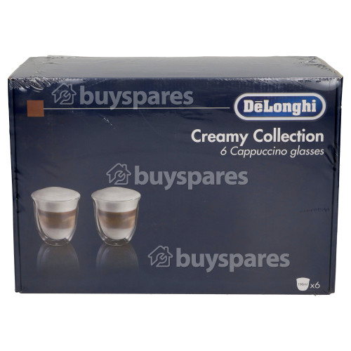 Delonghi Creamy Collection Cappuccino Coffee Glasses (Pack Of 6)