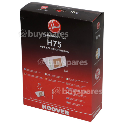 Sacs &Agrave; Poussi&egrave;re H75 Microfibres Pure Epa Pour Aspirateur ( Paquet De 4 ) Hoover