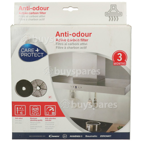 Filtro Anti Olor De Carbón Activado Compatible Con CP185 Para Campana Extractora Care+Protect