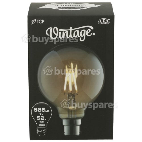 TCP 6W BC/B22 LED Filament Globe Vintage Lamp (Very Warm White)