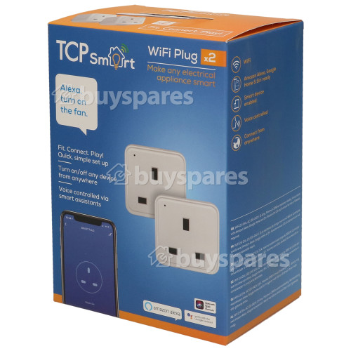 TCP Smart WiFi Single Plug 13amp Socket (Twin Pack)