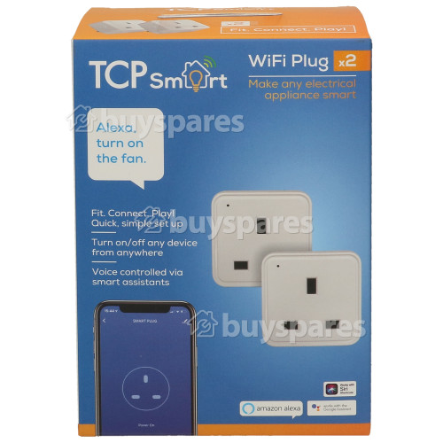 TCP Smart WiFi Single Plug 13amp Socket (Twin Pack)