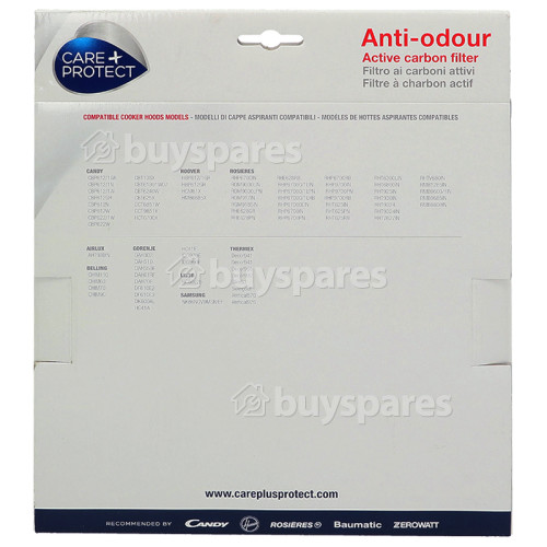 Filtre Anti-odeurs Au Charbon Actif Compatible Pour Hotte D'aspiration CP180 Care+Protect